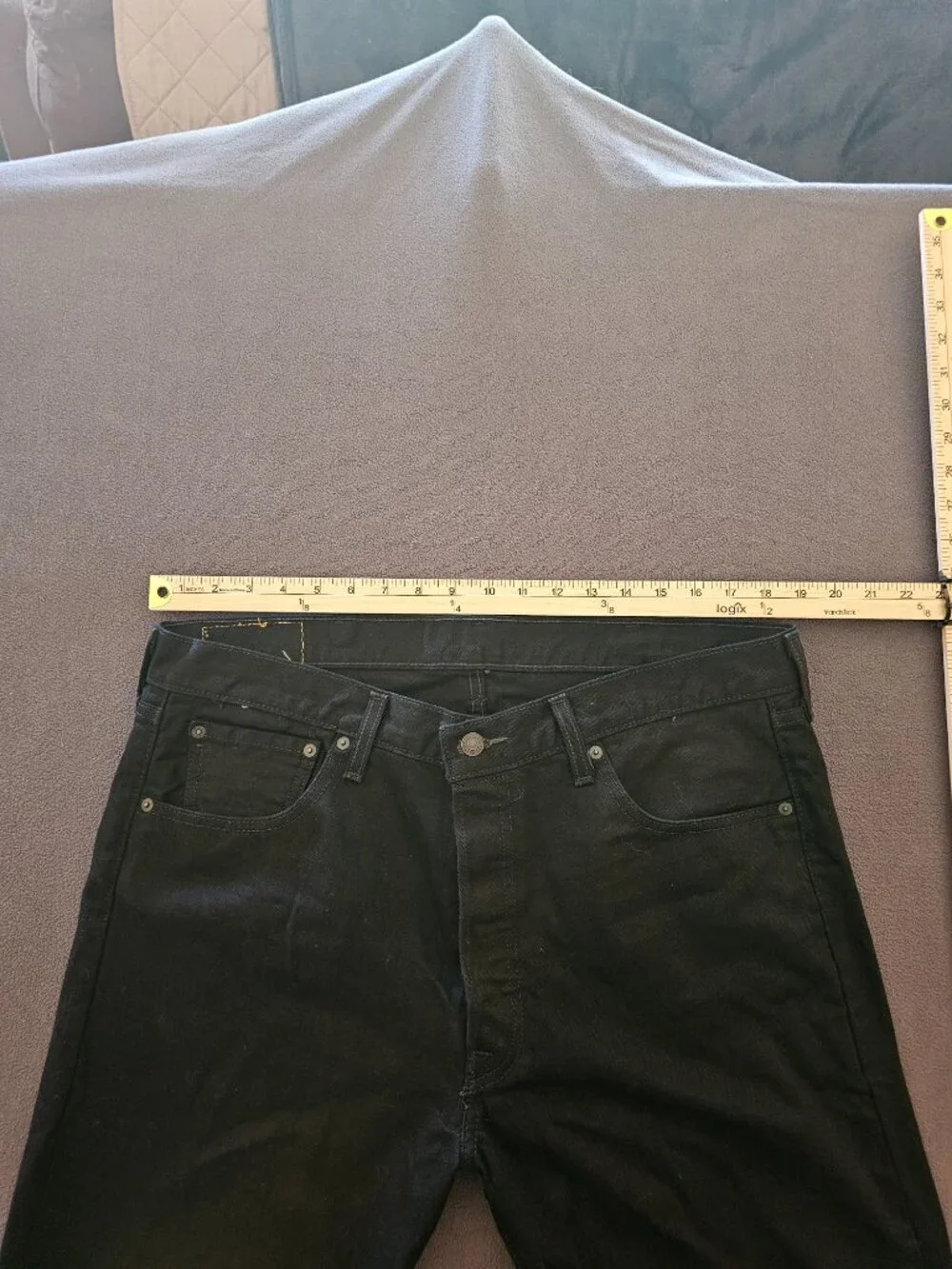 Levis 501 Original Jeans Mens 38x34 Black Straight Leg Button Fly NWOT